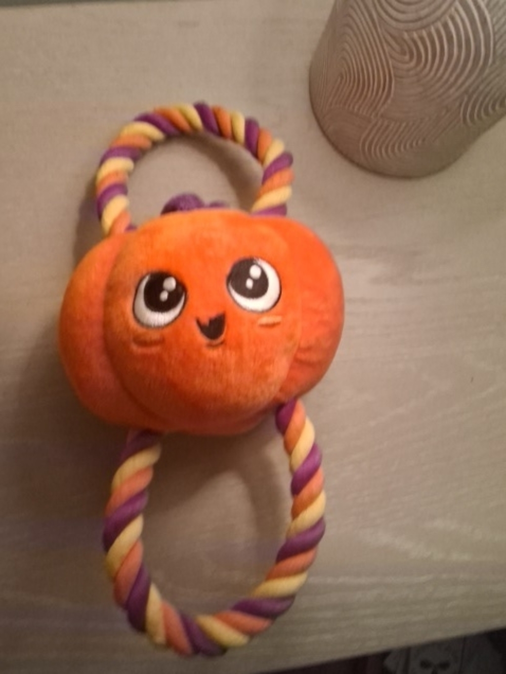 Plush Pumpkin Rope Toy - Dogs